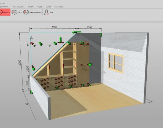 3D Möbelplanung sekundenschnell mit Teileliste für Schreiner und Tischler
