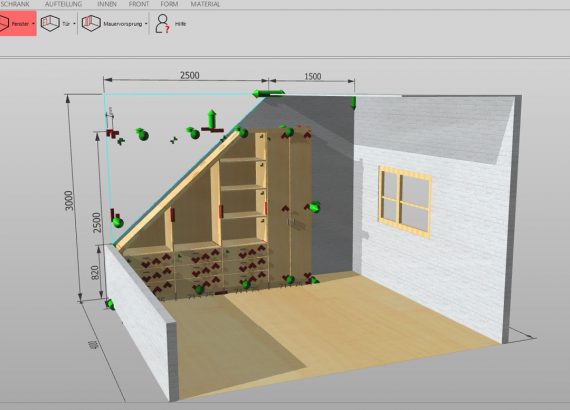 3D Möbelplanung sekundenschnell mit Teileliste für Schreiner und Tischler